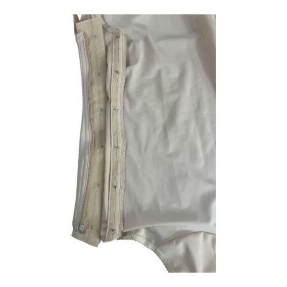Isavela Compression Post Surgery Bodysuit Beige Large Side Zipper Hook & Eye - Picture 6 of 14